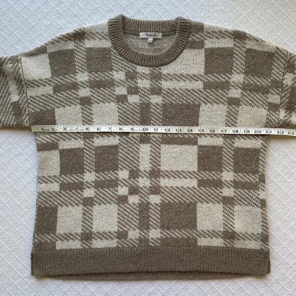Madewell Hartfield Pullover Sweater Soft Alpaca Blend Heather Ashwood Boxy Fit M - Picture 13 of 15